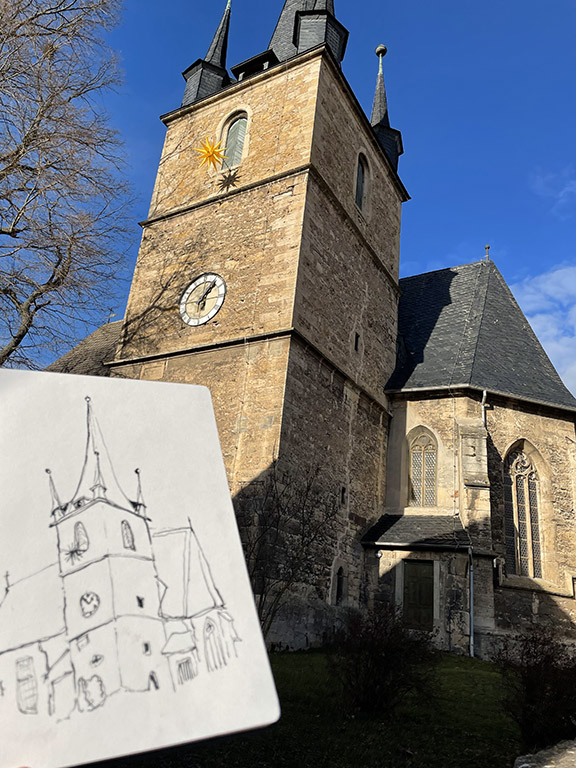 St Michaelis Kirche Reinstädt sketch