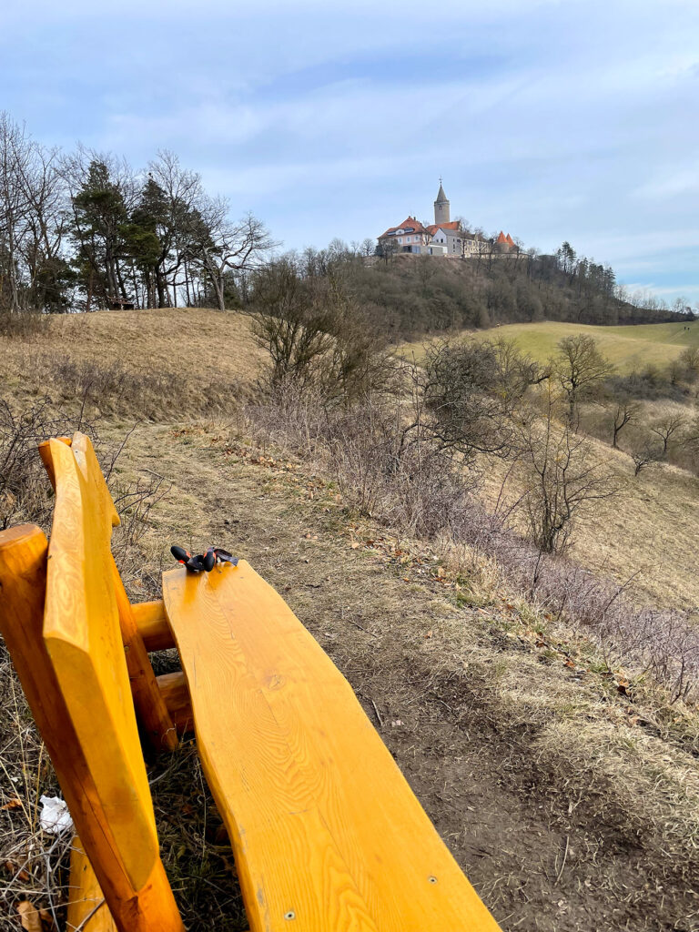 sparkasse bench at the leuchtenburg