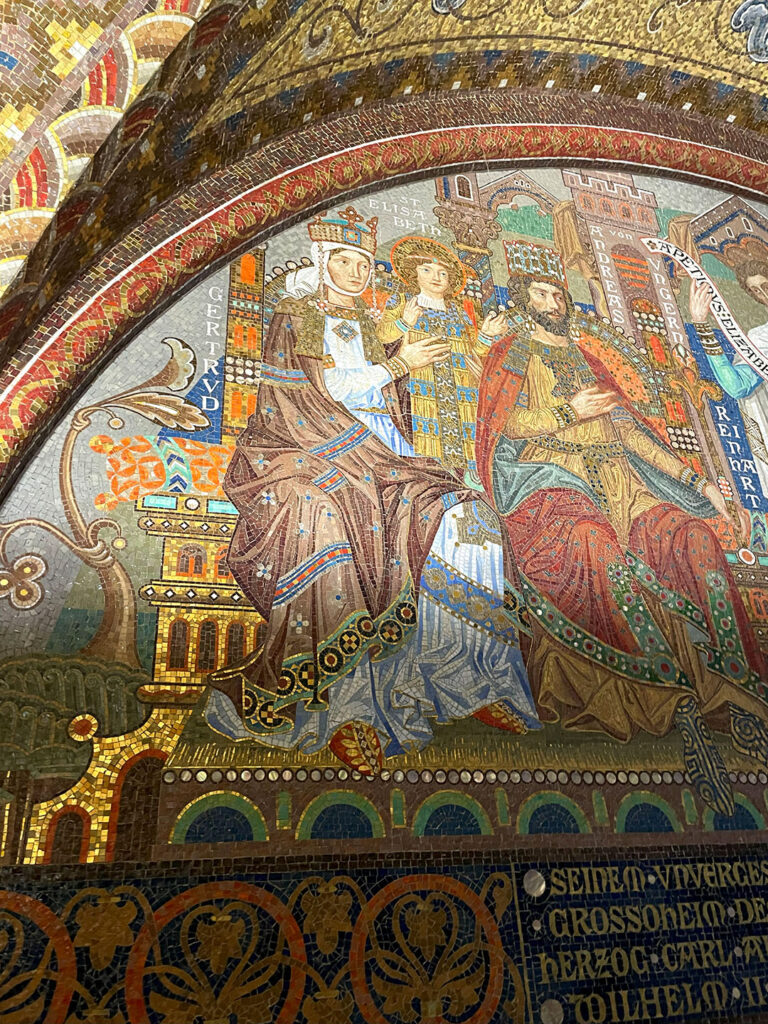 holy elisabeth mosaics at the wartburg