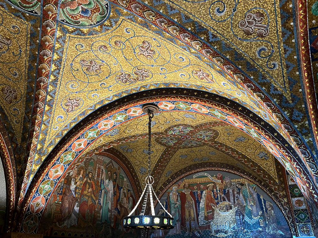 holy elisabeth mosaics at the wartburg castle