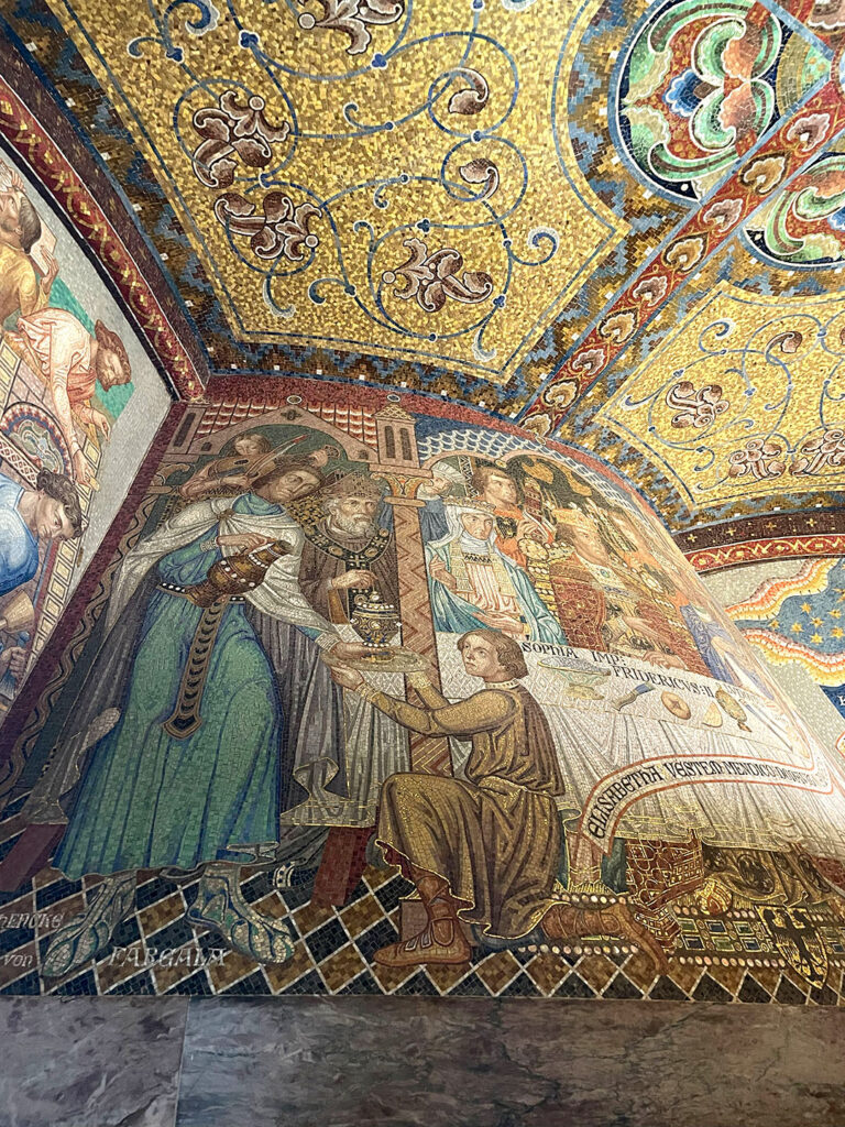 holy elisabeth mosaics at the wartburg castle